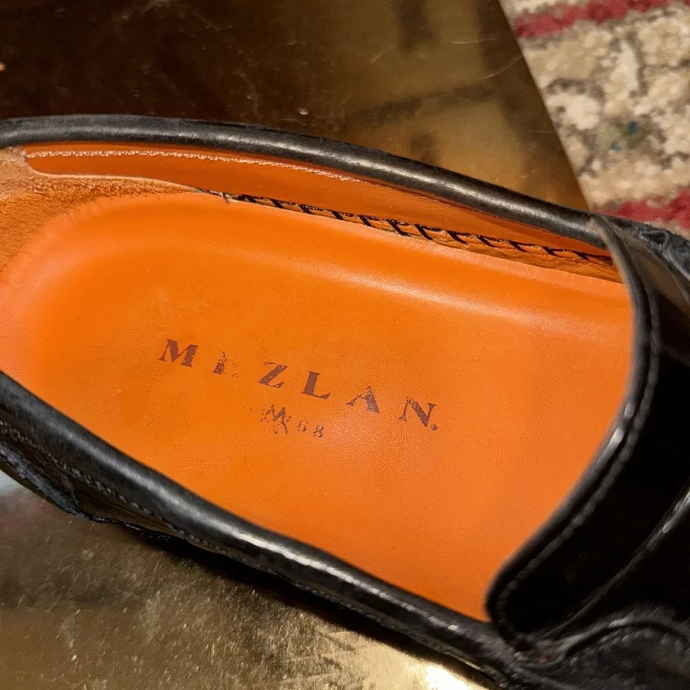 Mezlan Morellino Crocodile Loafers Black EUC 8.5